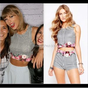 MinkPink Garden Bed Picnic crop top XS